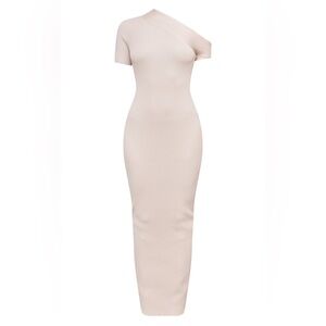 PrettyLittleThing Cream Knit Dress